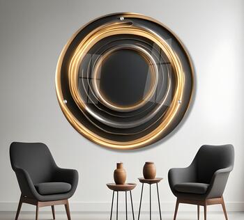 תמונת זכוכית עגולה