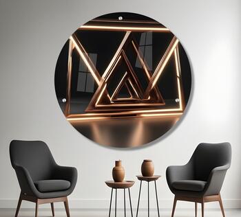 תמונת זכוכית עגולה